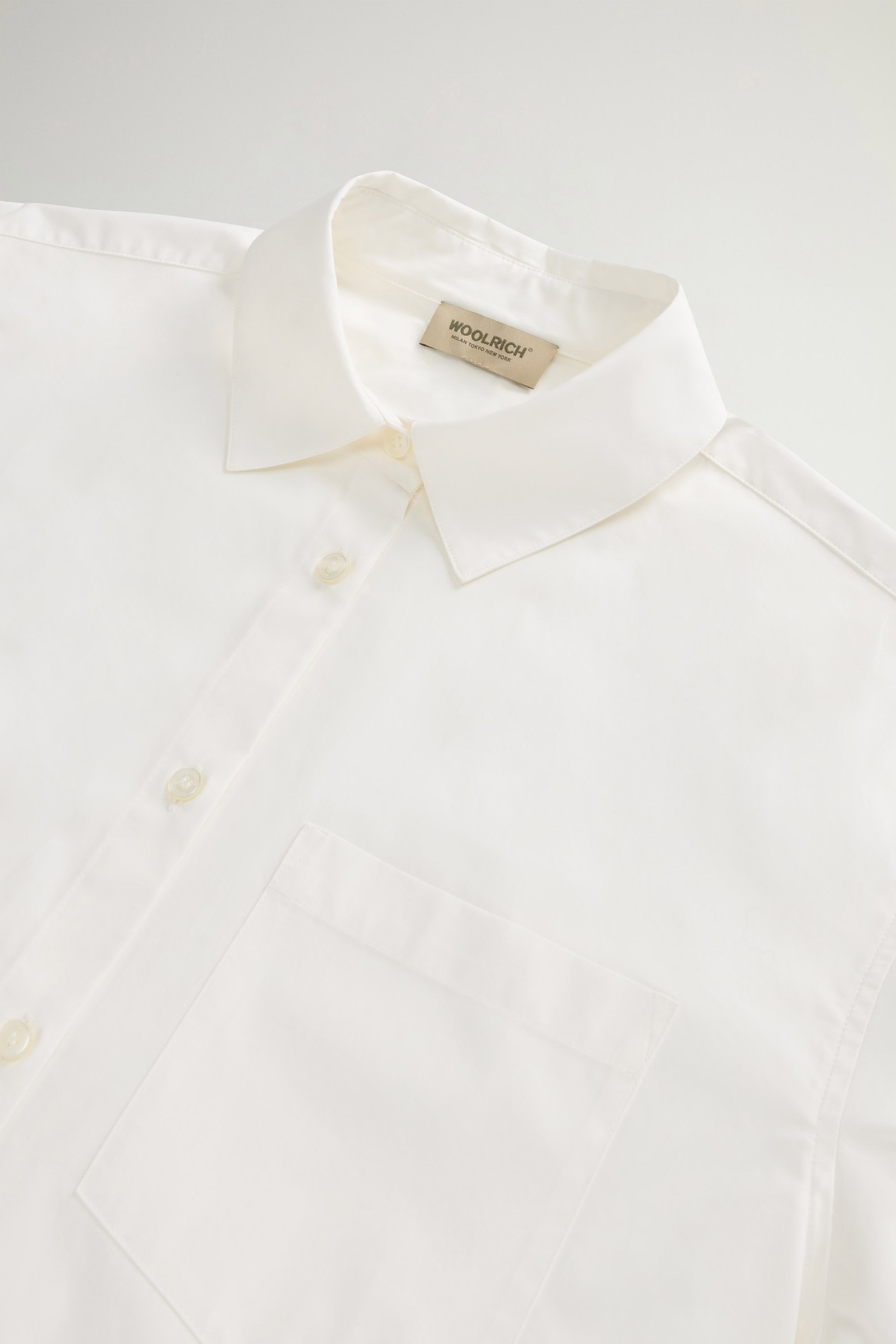 COTTON POPLIN BOYFRIEND SHIRT White photo 6 | Woolrich