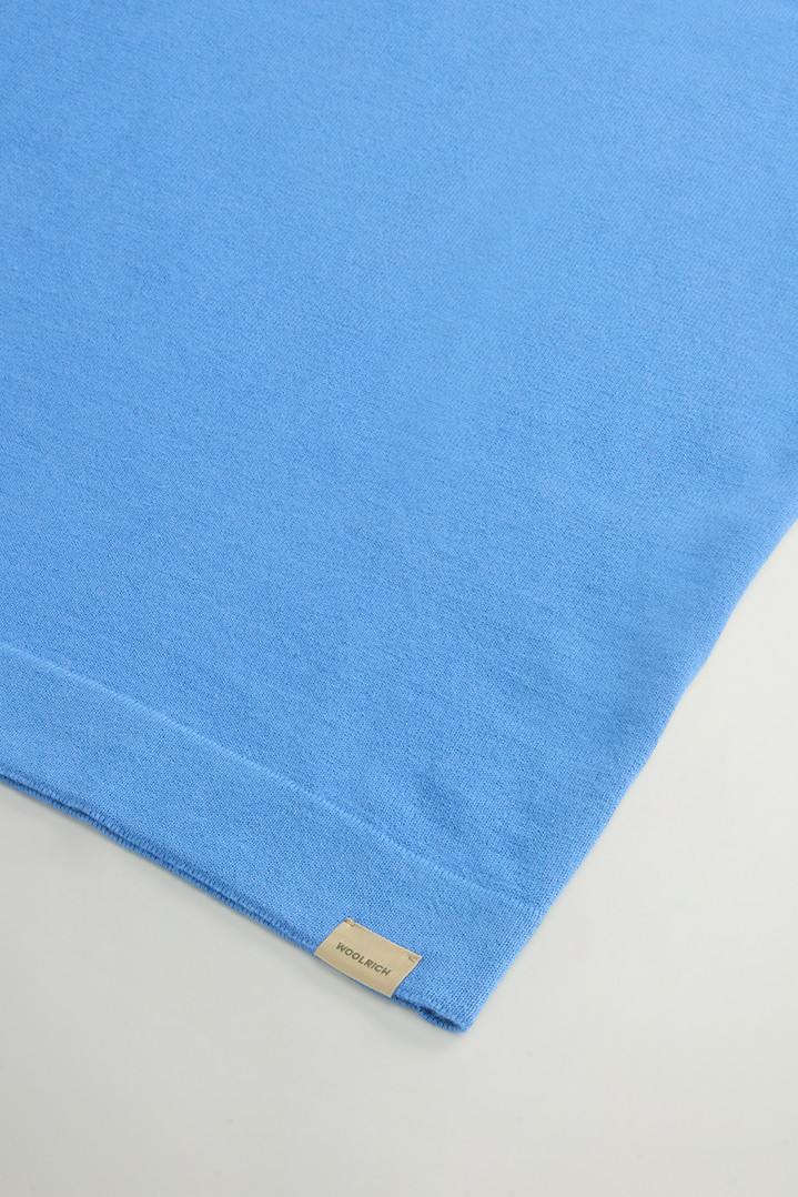 Short-Sleeved Pure Cotton Sweater Blue photo 3 | Woolrich