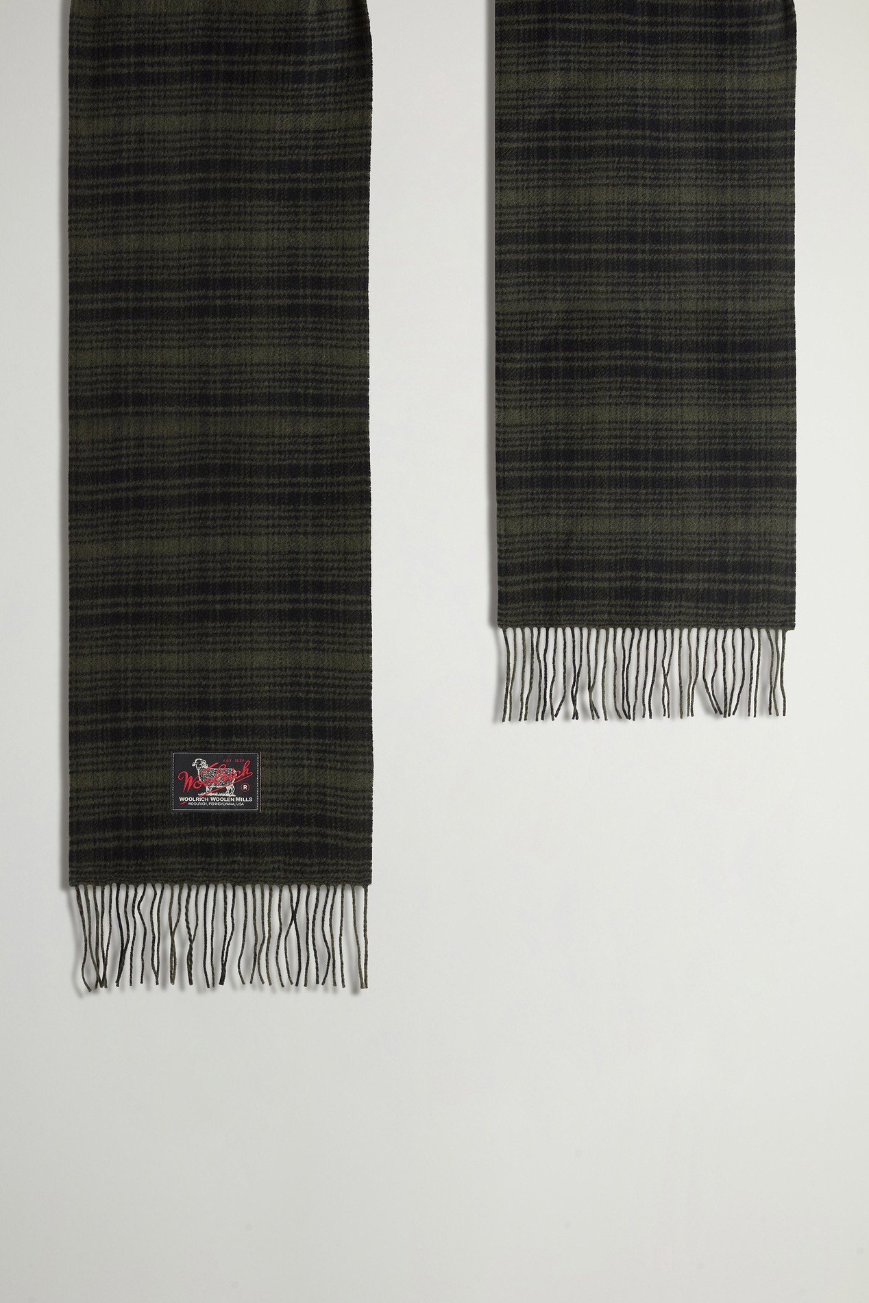 Pure Virgin Wool Scarf with Fringing Gray photo 2 | Woolrich