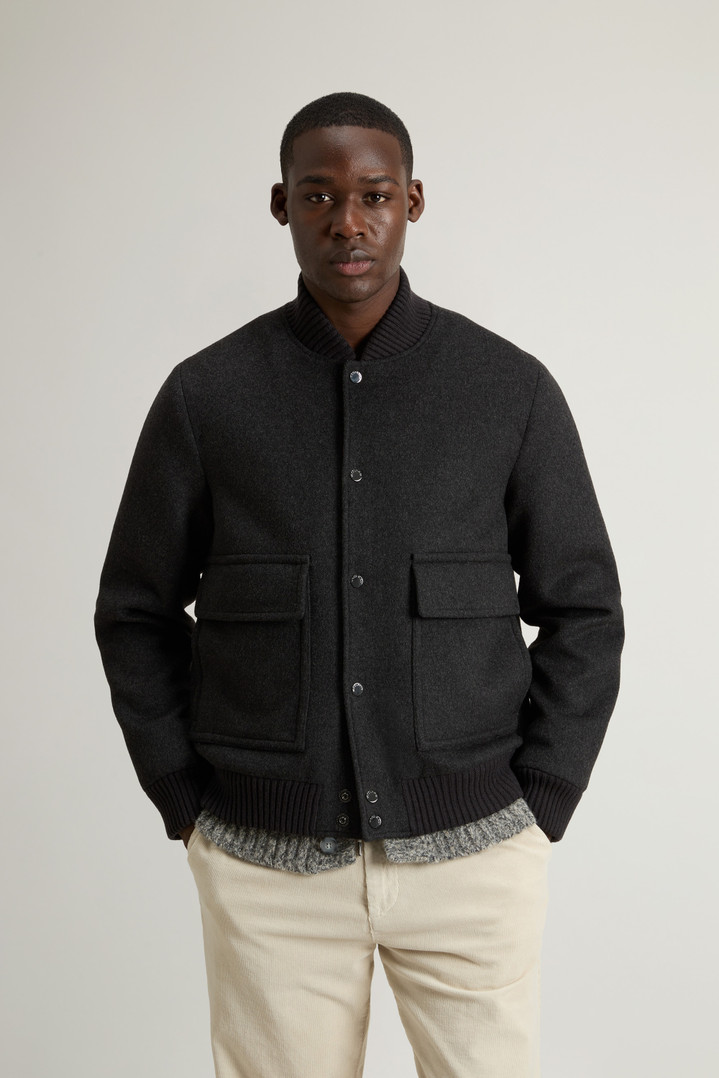 Miles Bomber Jacket in Wool Blend Gray photo 1 | Woolrich