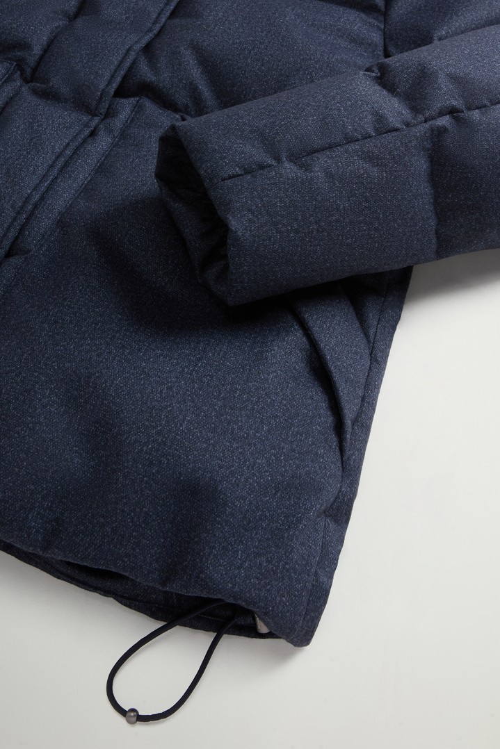 Quilted Checked Jacket in Wool-Effect Fabric Blue photo 7 | Woolrich