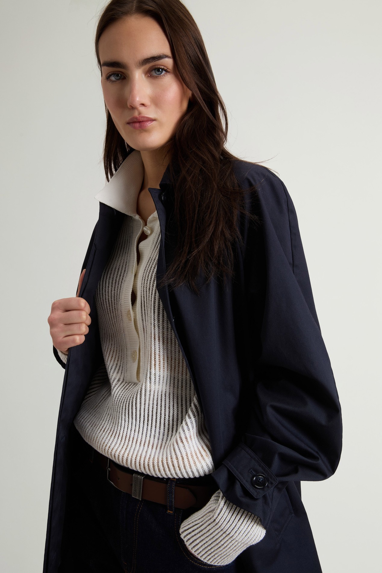 Trench Coat in Pure Cotton Blue photo 4 | Woolrich