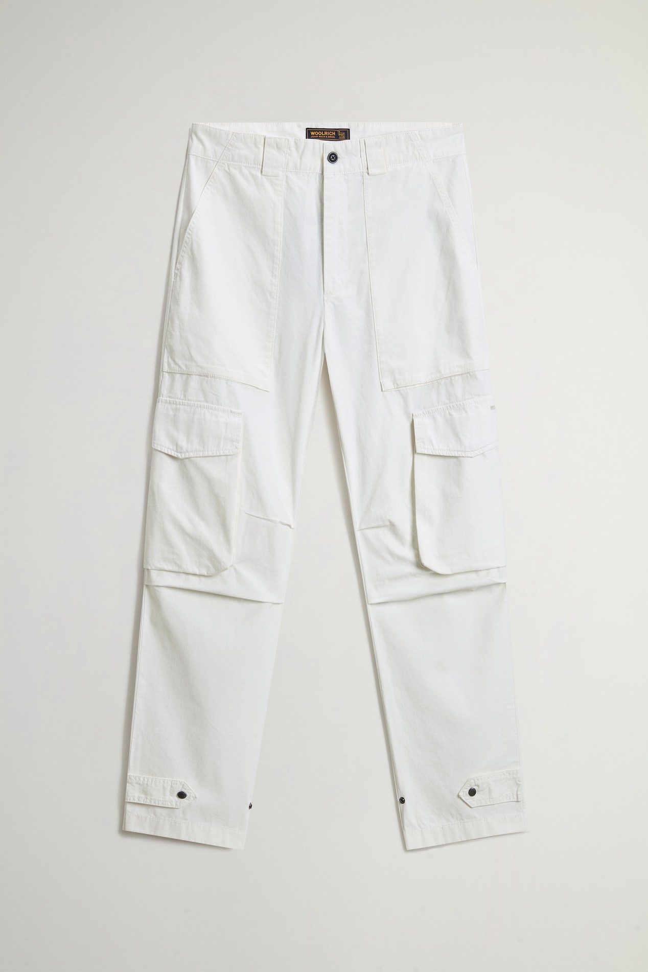Garment-Dyed Cargo Pants in Pure Cotton Ripstop White photo 4 | Woolrich