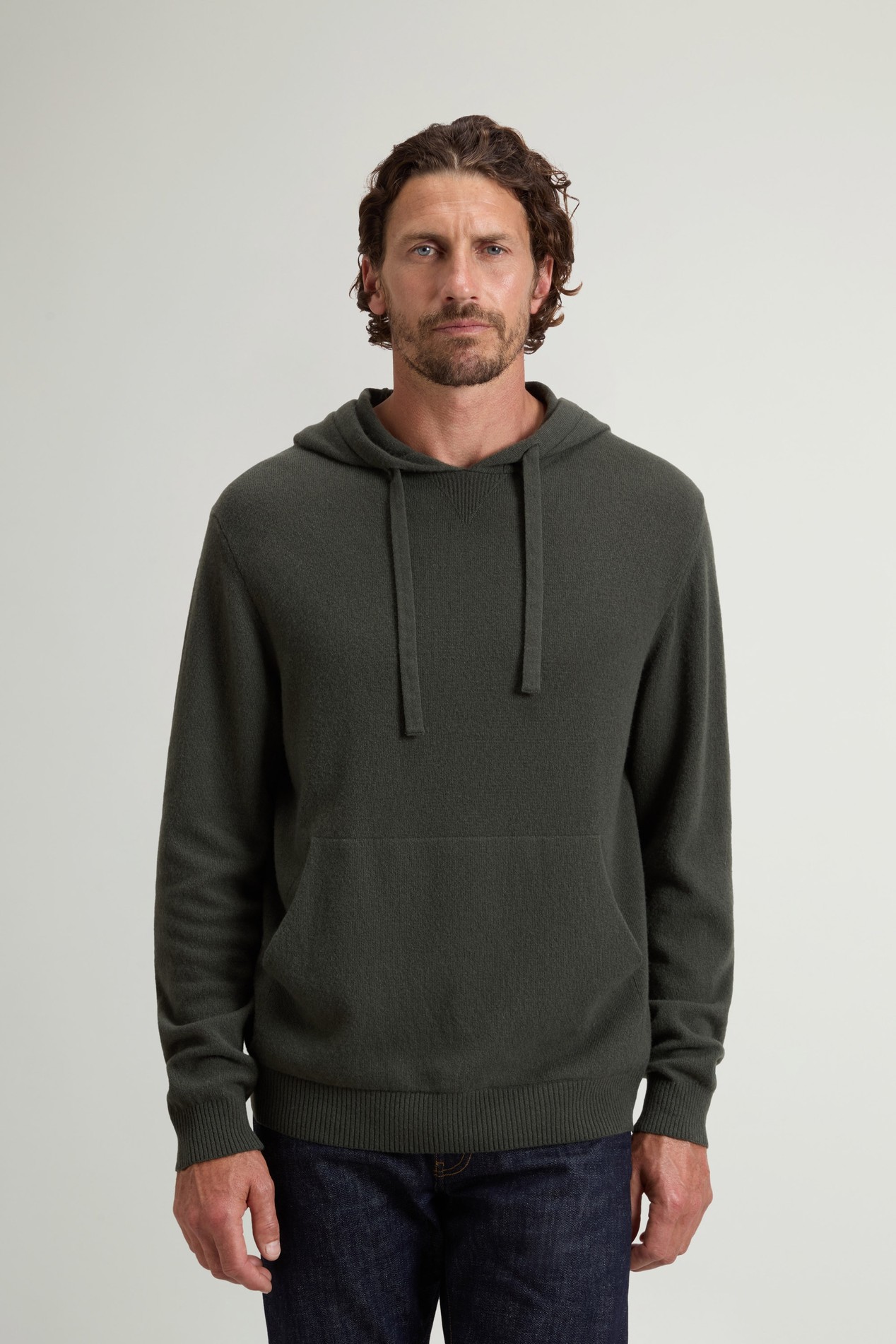 WOOL CASHMERE HOODIE GG13 Green photo 1 | Woolrich