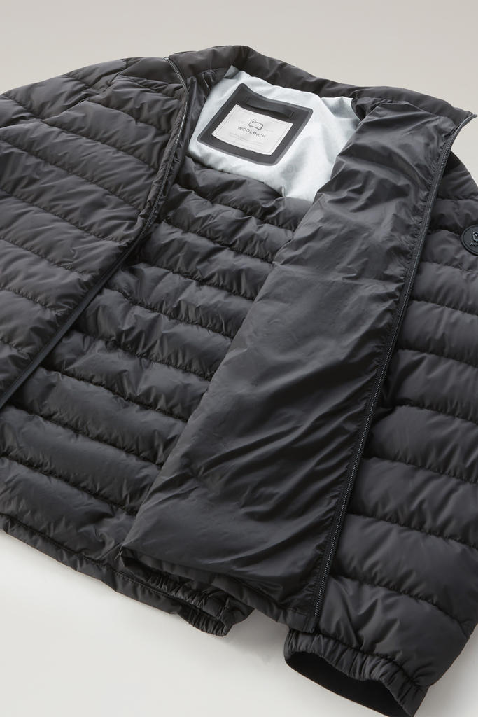 Bering Tech Lightweight Hybrid Down Jacket in Microfibre Black photo 7 | Woolrich