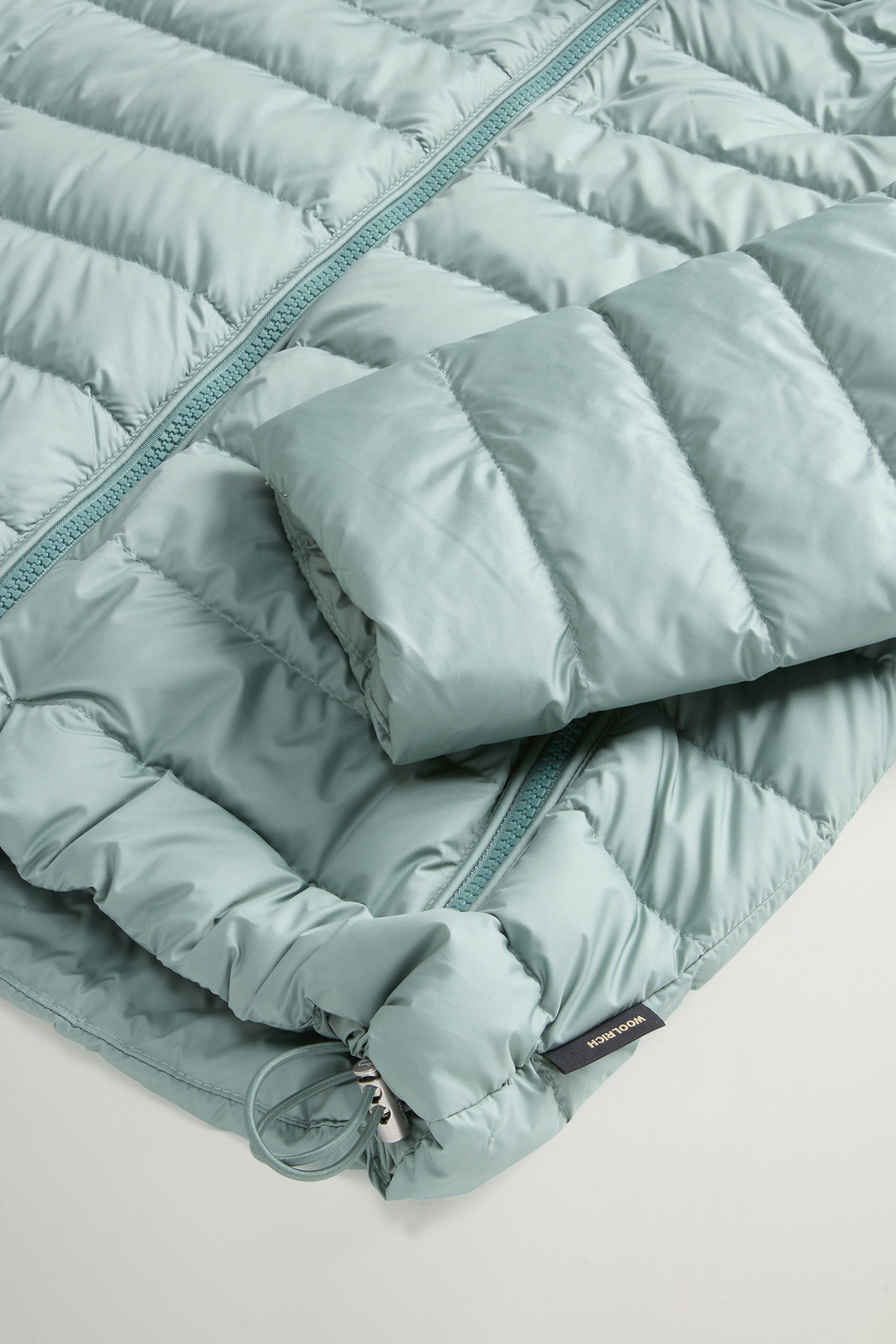 Padded Microfiber Jacket with Hood Green photo 7 | Woolrich