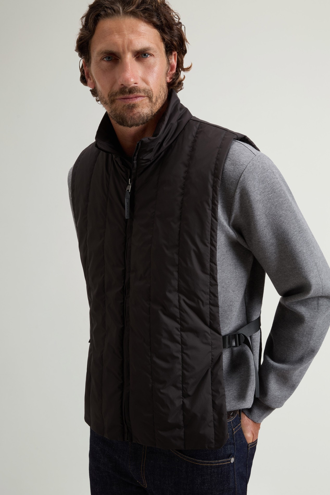 PADDED BIB-MICROFIBER Black photo 4 | Woolrich