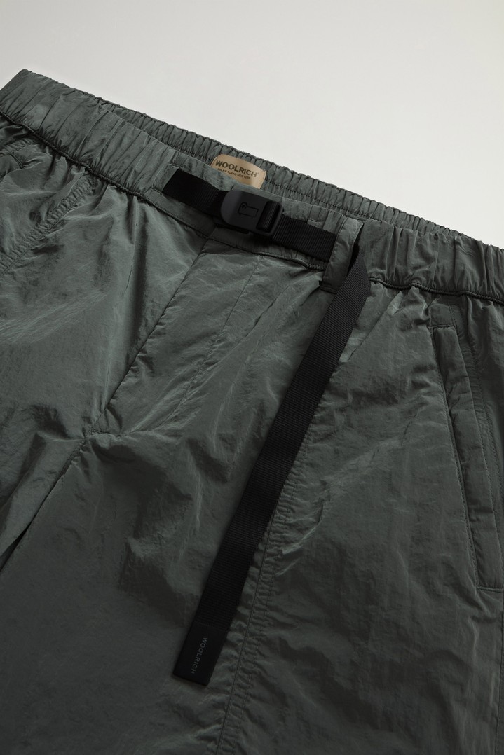 SHINY NYLON SHORTS Green photo 4 | Woolrich