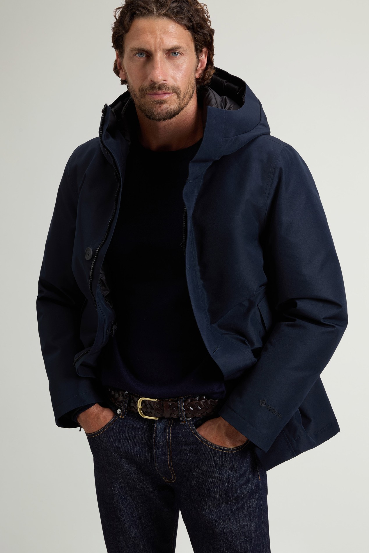 Waterproof Parka in Recycled Two-Layered GORE-TEX Fabric Blue photo 4 | Woolrich