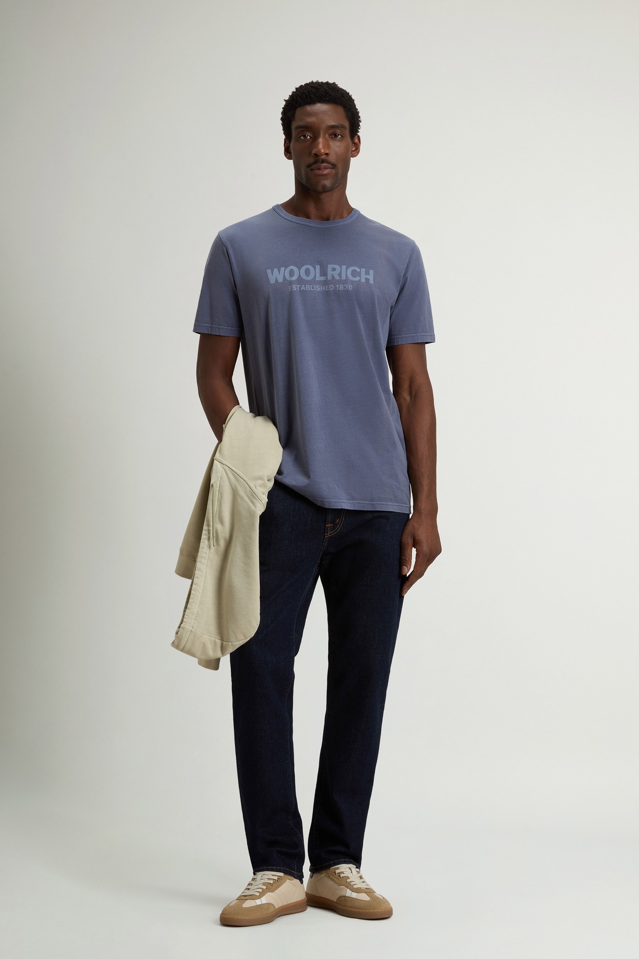 LIGHT GD T-SHIRT Blue photo 2 | Woolrich