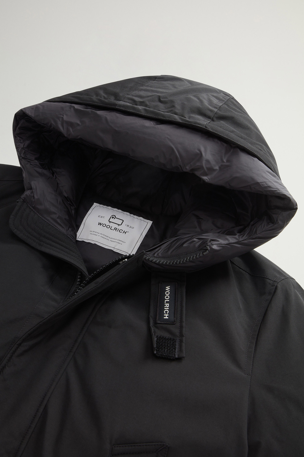 Polar Parka in Ramar Cloth with High Collar Black photo 6 | Woolrich