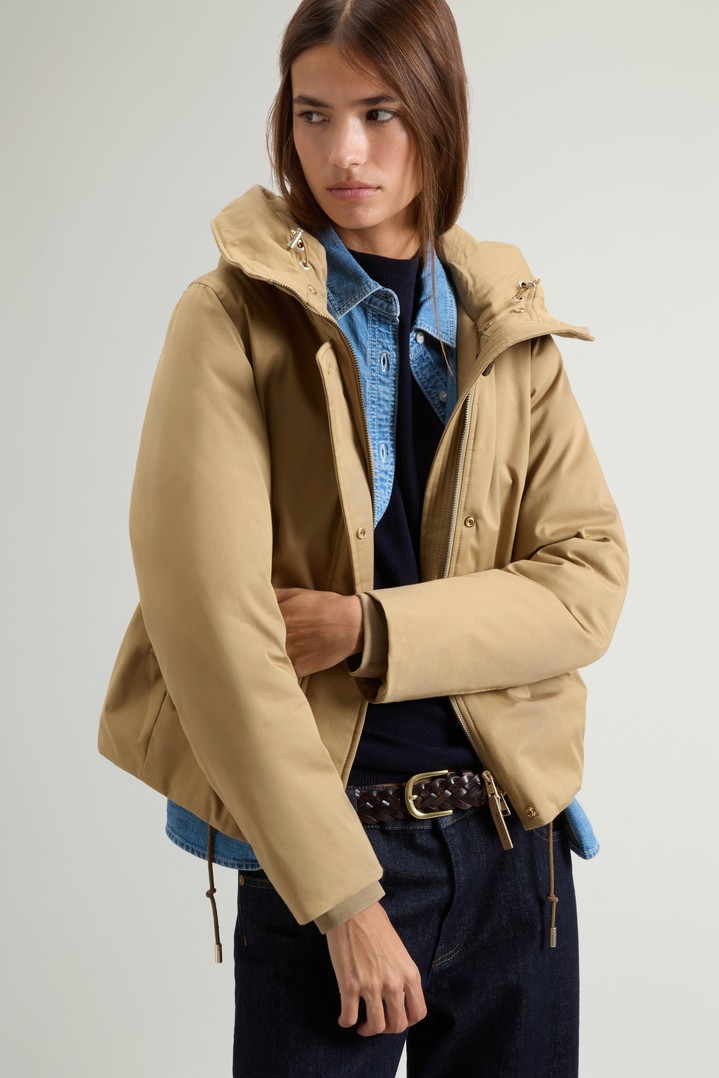 Short Padded Parka in Best Cotton Beige photo 4 | Woolrich