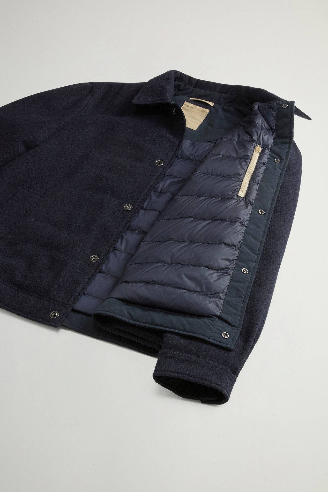 Keating Overshirt in Recycled Italian Wool Blend Blue photo 4 | Woolrich