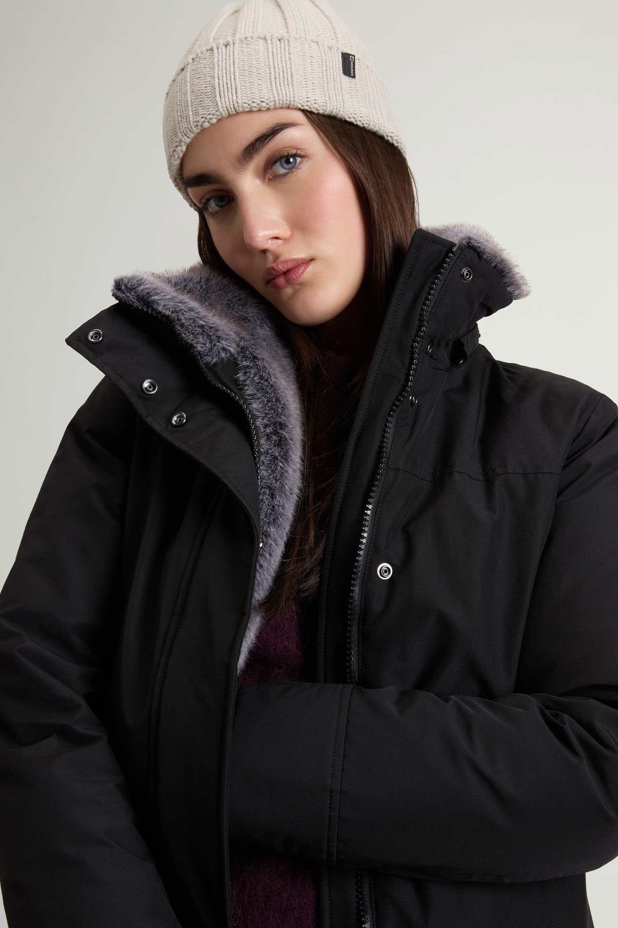 Boulder Coat with Faux Fur Insert Black photo 4 | Woolrich