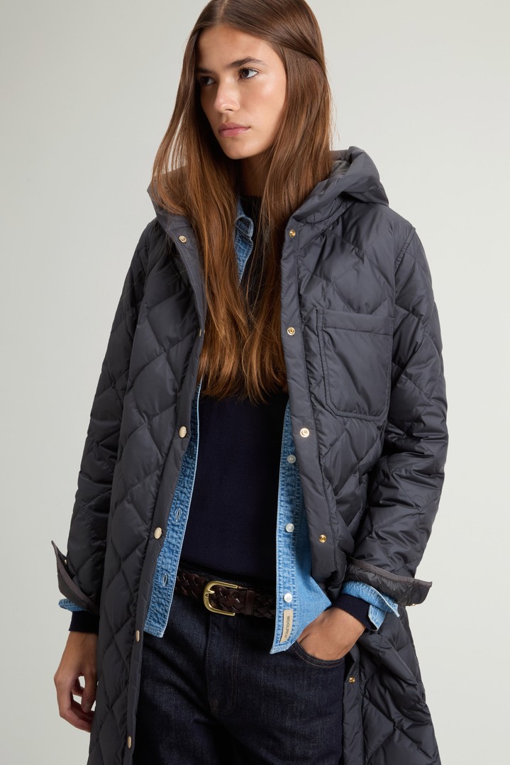 Parka mit Steppung aus Mikrofaser Grau photo 4 | Woolrich