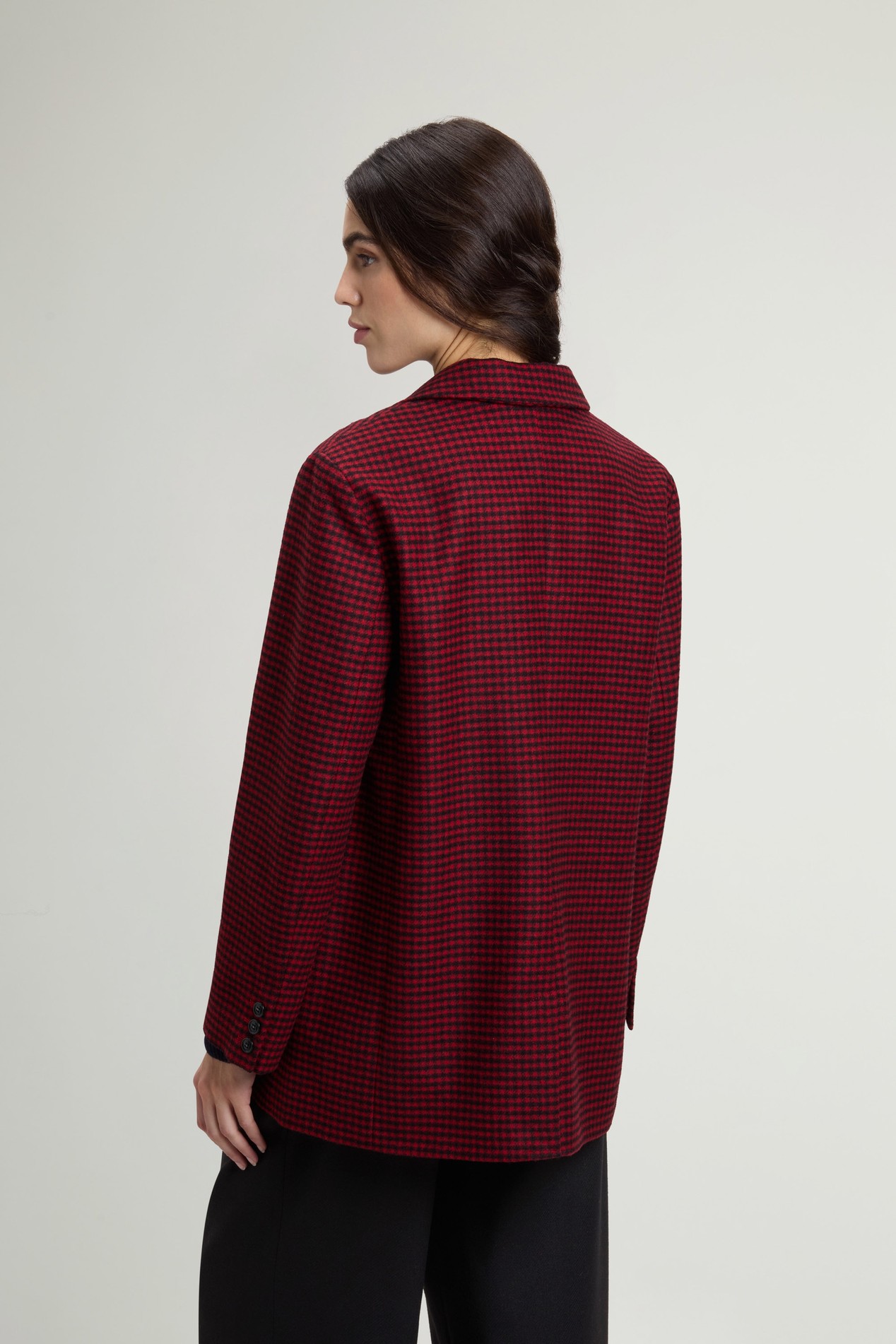 CHECK WOOL BLAZER Rot photo 3 | Woolrich