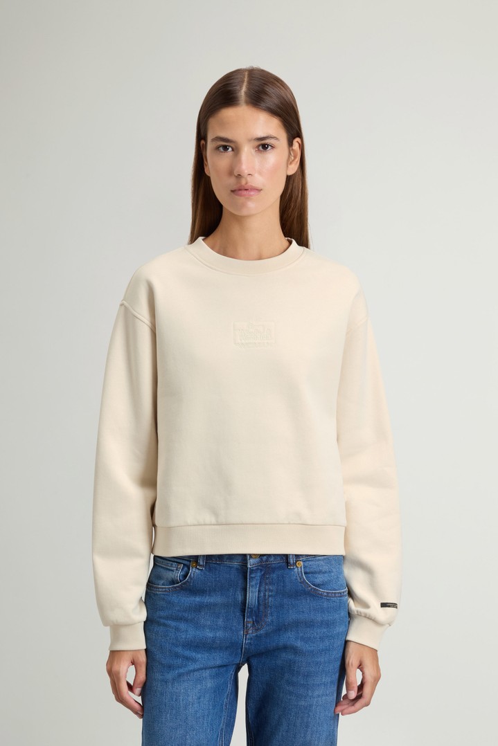 Crewneck Sweatshirt in Pure Cotton White photo 1 | Woolrich