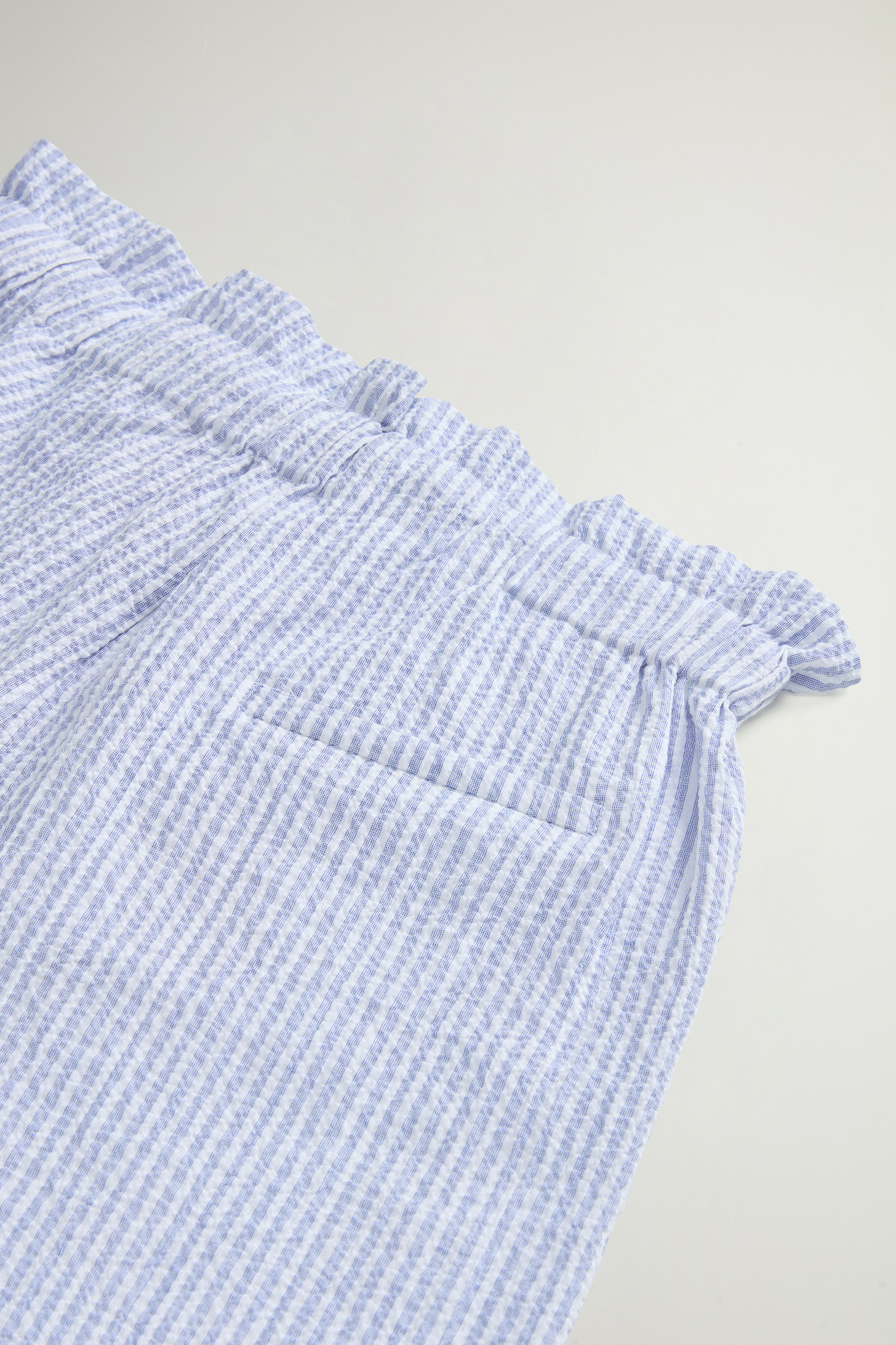 Seersucker Cotton Shorts Blue photo 4 | Woolrich