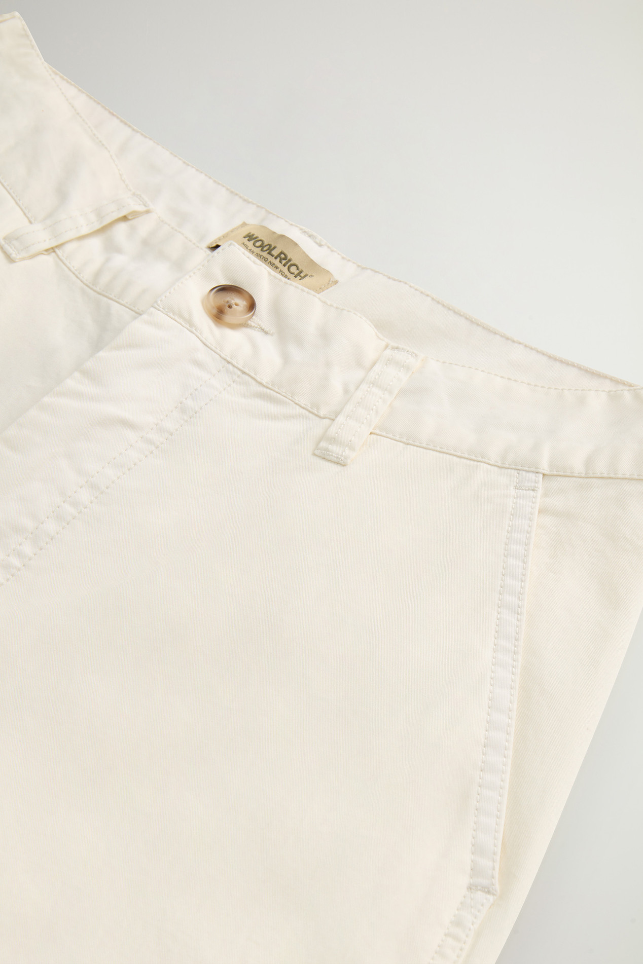 Garment-Dyed Pure Cotton Chino Pants White photo 3 | Woolrich