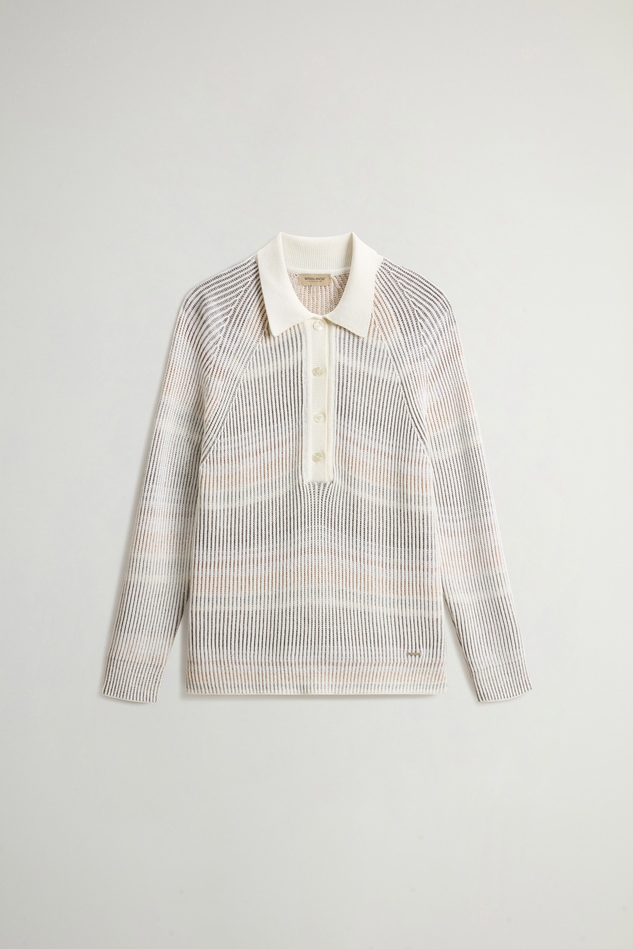 COTTON VISCOSE POLO White photo 5 | Woolrich