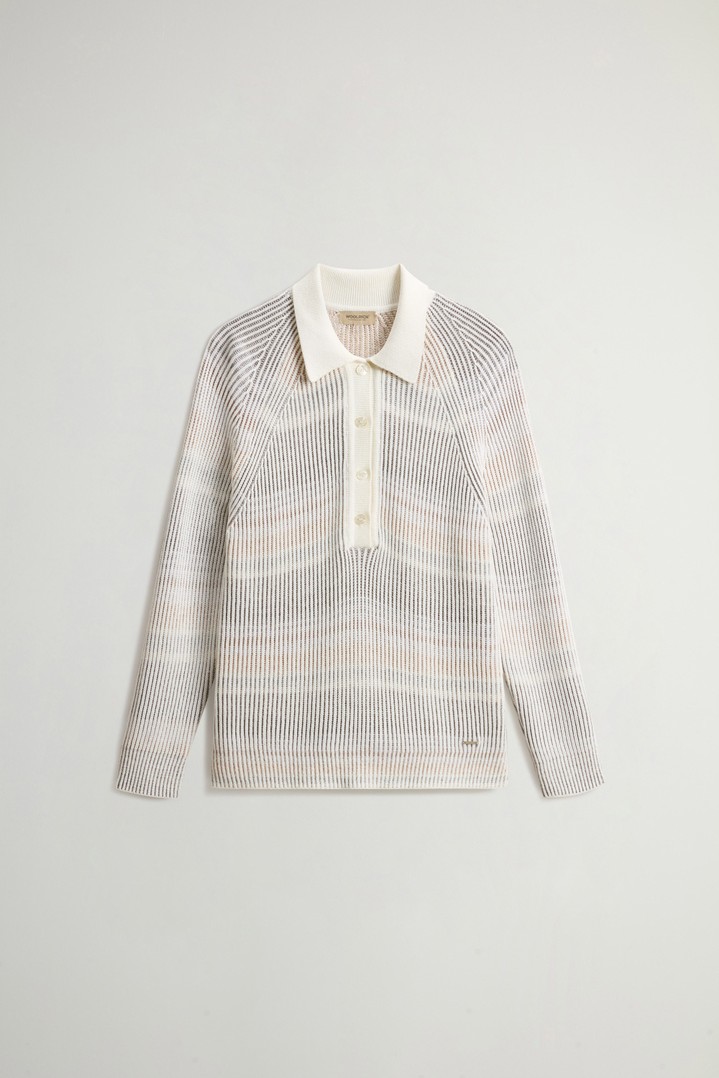 COTTON VISCOSE POLO White photo 5 | Woolrich