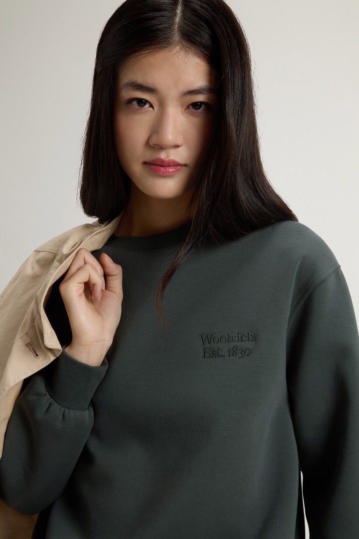 INTERLOCK CREWNECK Green photo 4 | Woolrich