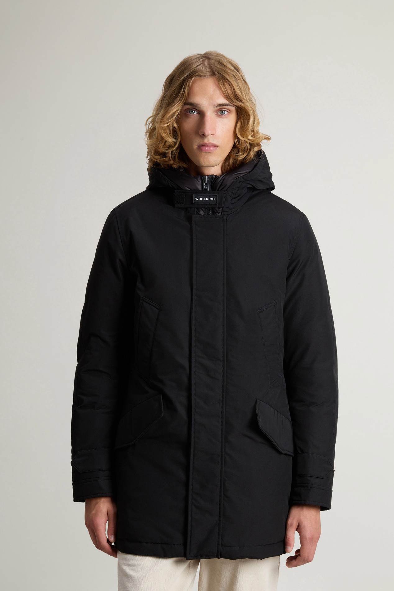 Polar Parka in Ramar Cloth with High Collar Black photo 1 | Woolrich