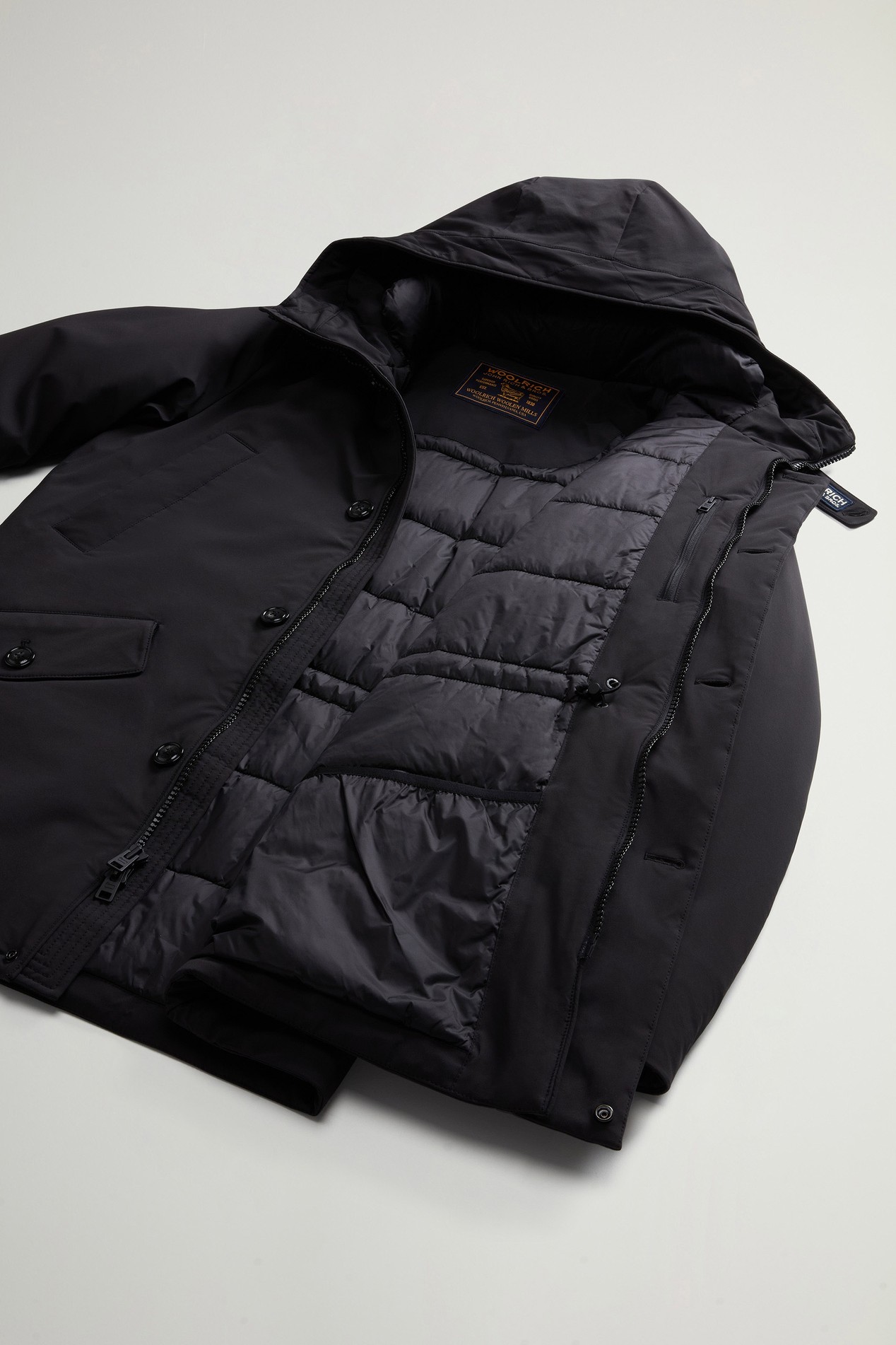 STRETCH PARKA Black photo 8 | Woolrich