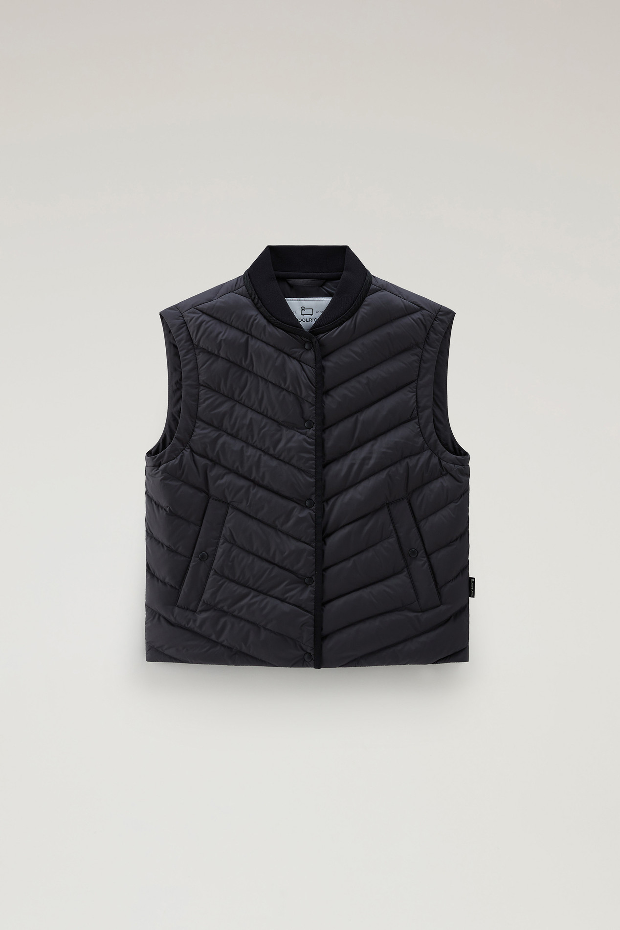 Microfiber Vest with Chevron Quilting Black photo 1 | Woolrich