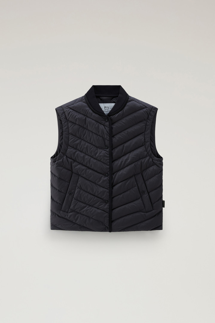 Microfiber Vest with Chevron Quilting Black photo 1 | Woolrich