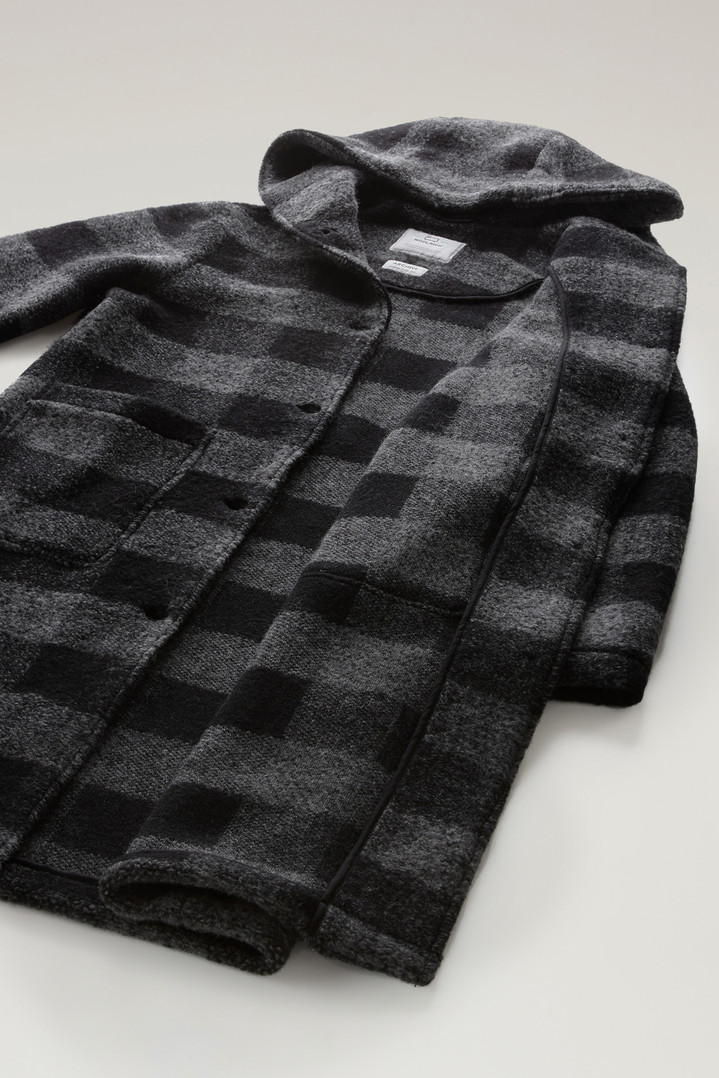 Gentry Coat in Wool Blend with Hood Gray photo 4 | Woolrich