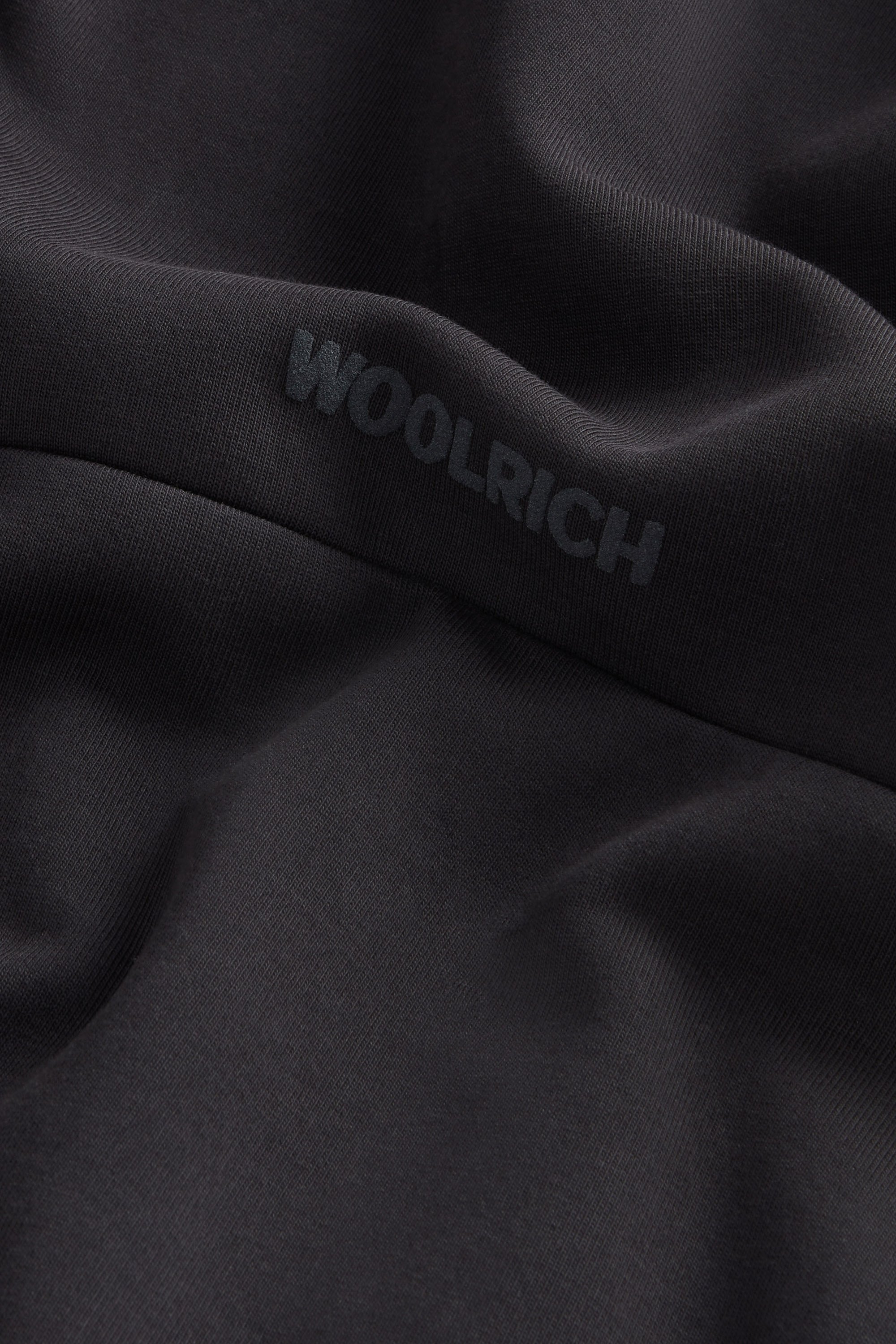 Full-Zipper Hoodie in Cotton Interlock and Nylon Blend by Todd Snyder Black photo 7 | Woolrich