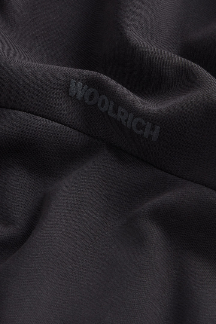 Full-Zipper Hoodie in Cotton Interlock and Nylon Blend by Todd Snyder Black photo 7 | Woolrich