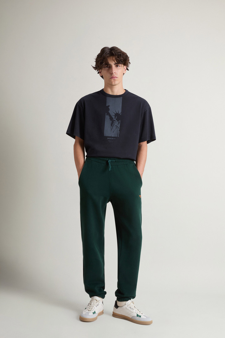 Teen Boys’ Pure Cotton Fleece Sports Pants Green photo 1 | Woolrich