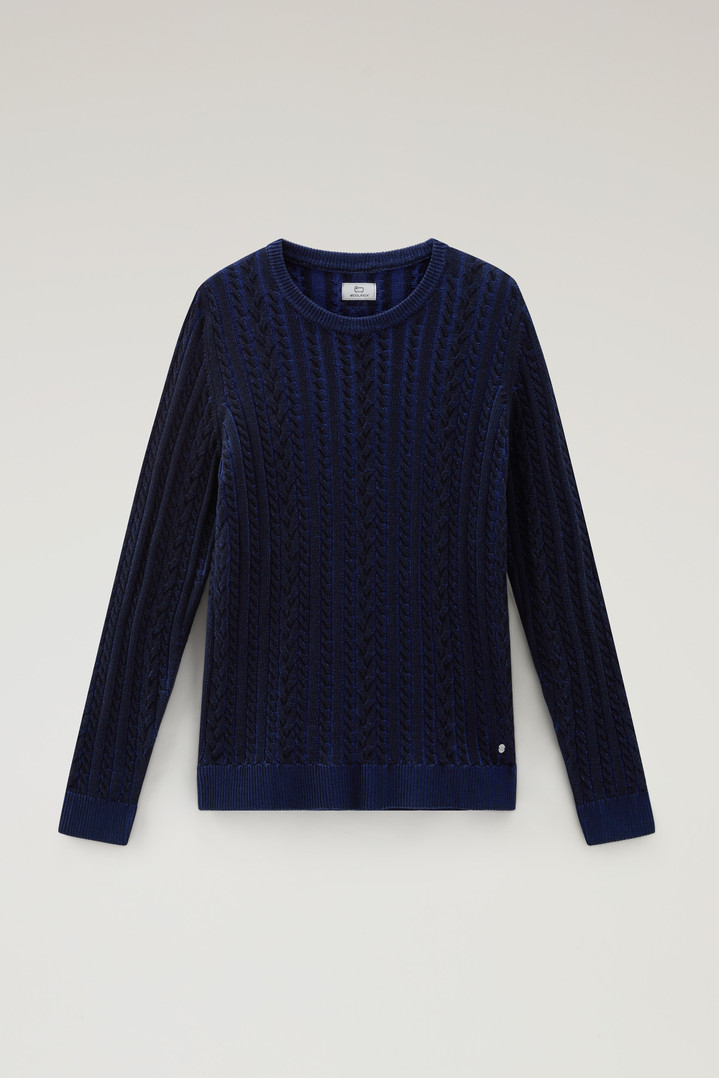 Vanisè Crewneck Sweater in Pure Cotton Blue photo 1 | Woolrich