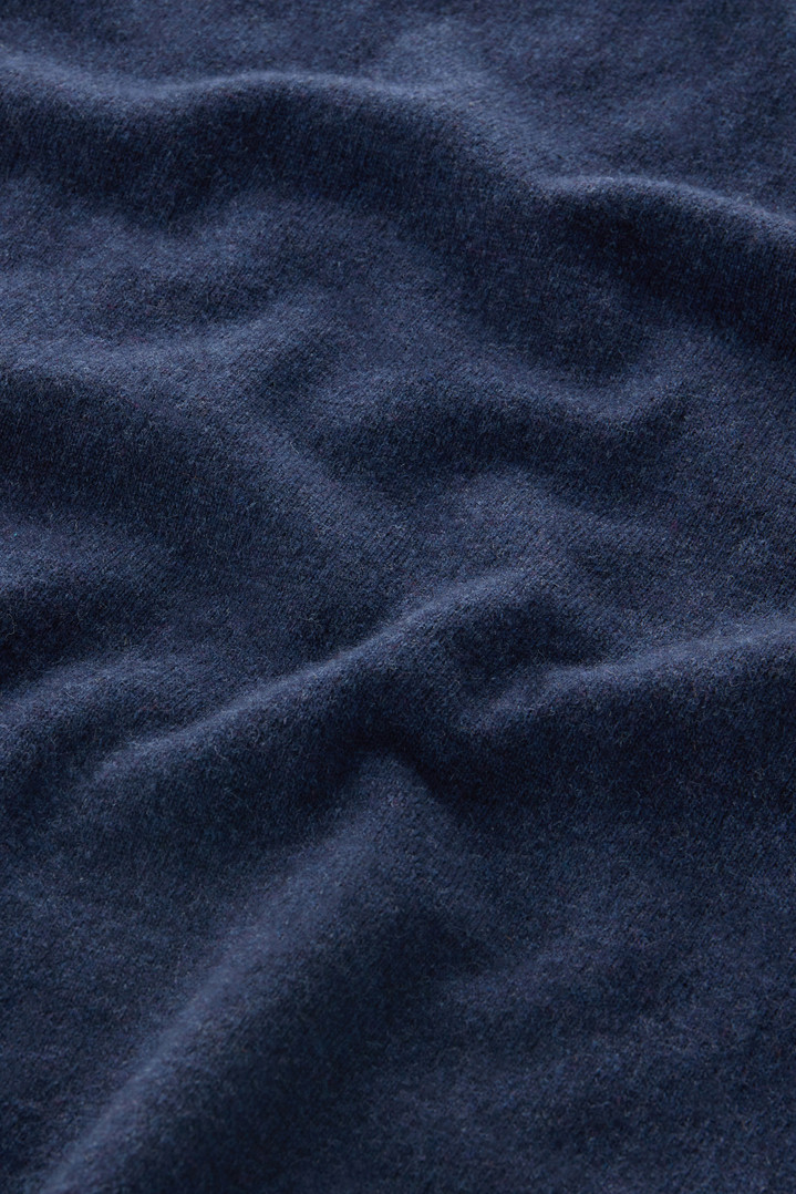 Turtleneck Sweater in Merino Wool Blend Blue photo 4 | Woolrich