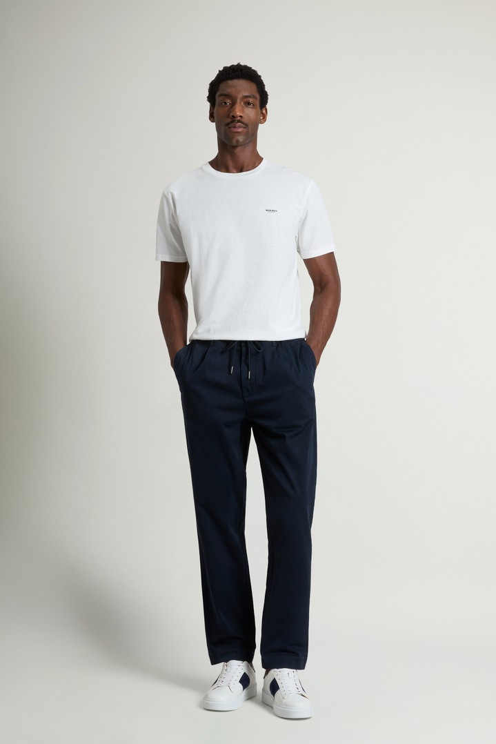 Garment-Dyed Milton Pants in Cotton Twill Blue photo 1 | Woolrich