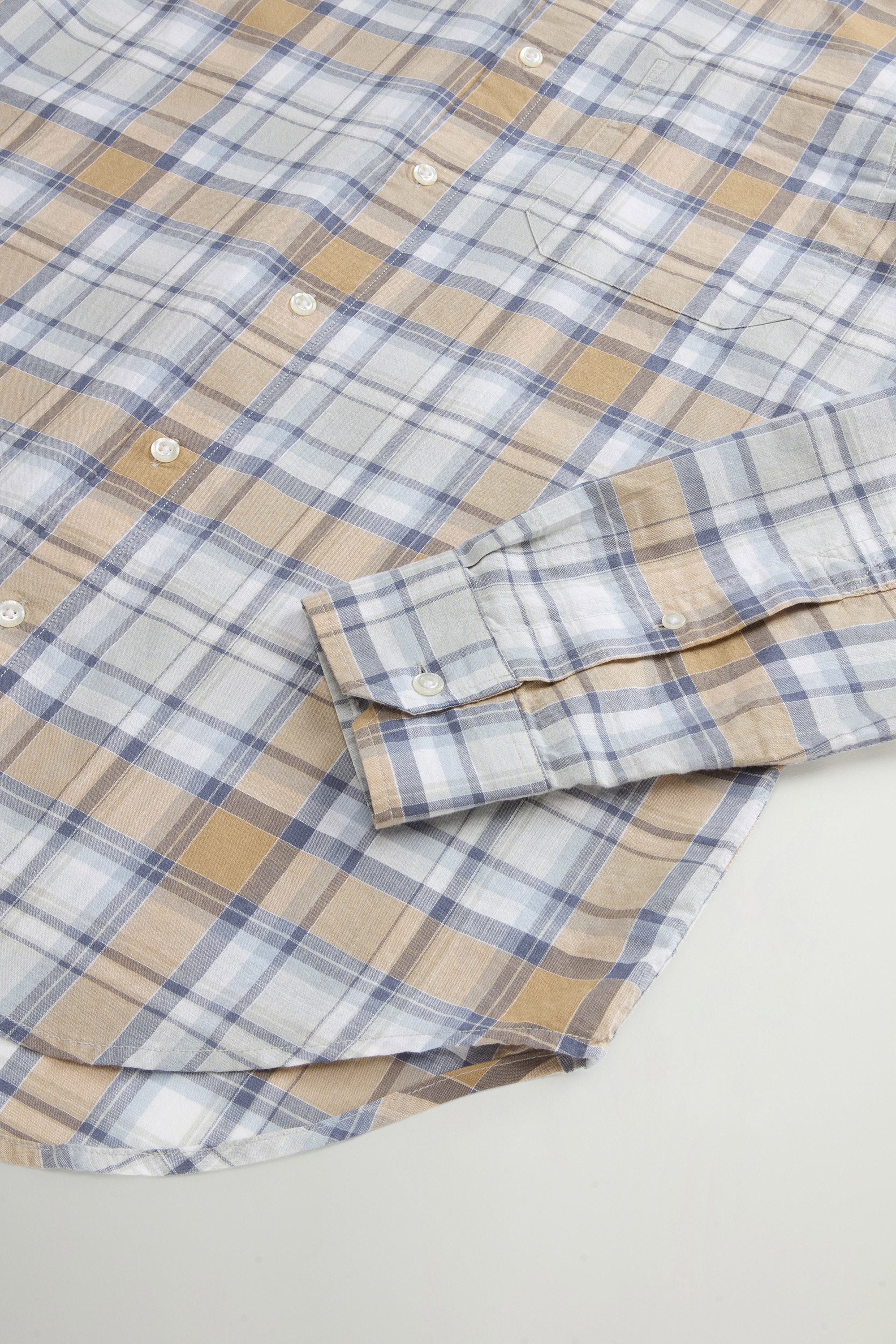 SUMMER CHECK WARREN SHIRT Blue photo 7 | Woolrich