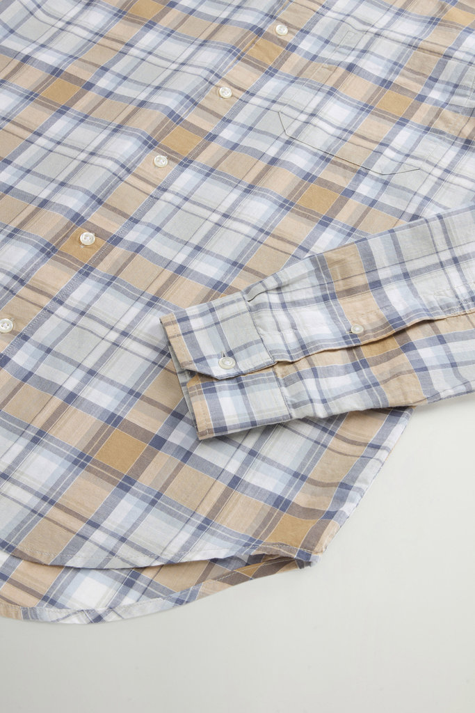 SUMMER CHECK WARREN SHIRT Blue photo 7 | Woolrich