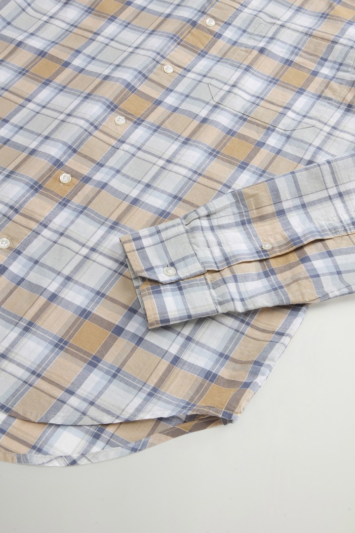 SUMMER CHECK WARREN SHIRT Blue photo 7 | Woolrich