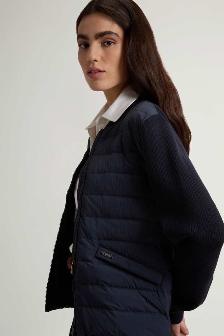 Hybrid Bomber Jacket in Nylon Blue photo 4 | Woolrich