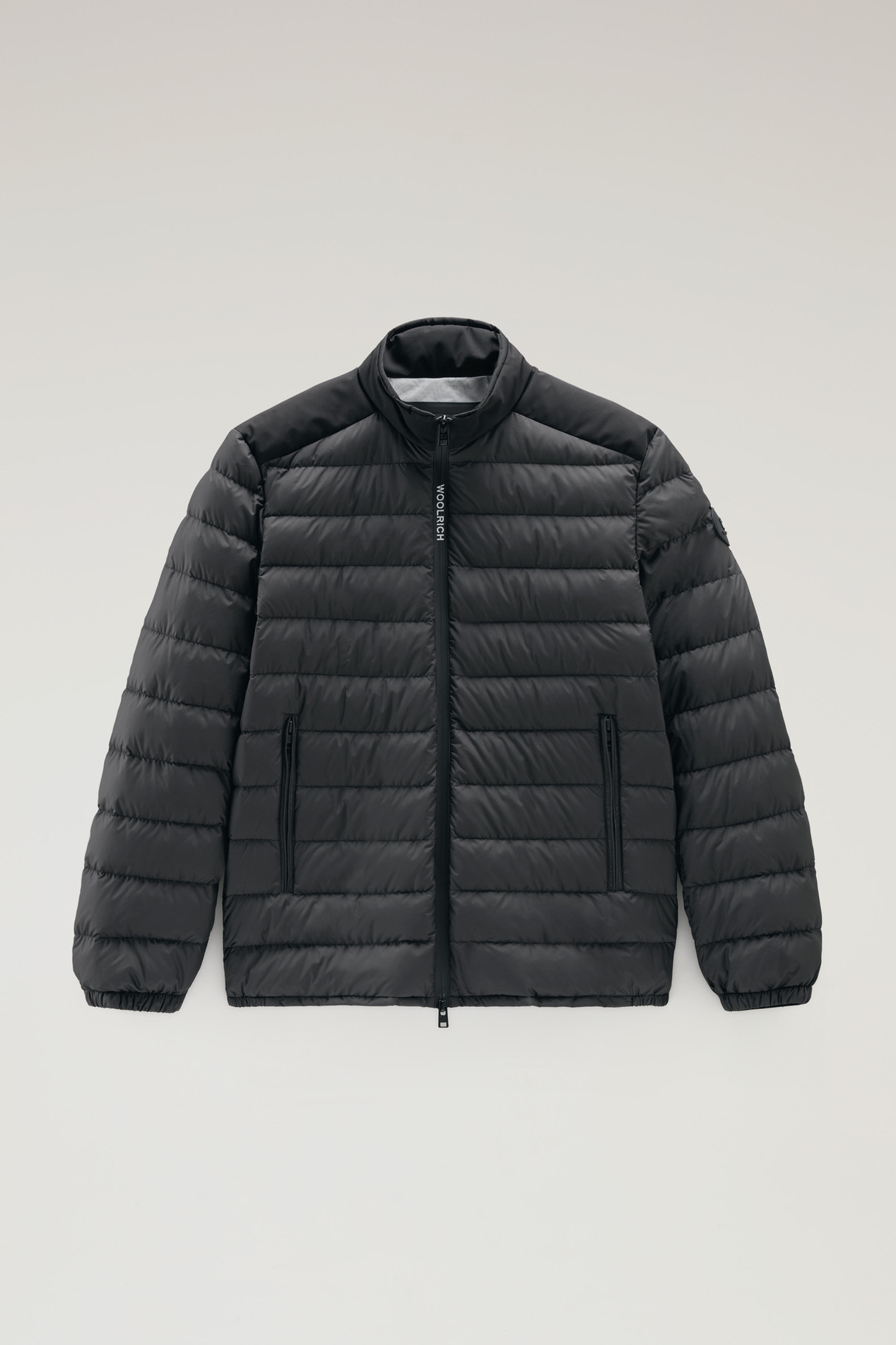 Bering Tech Lightweight Hybrid Down Jacket in Microfibre Black photo 1 | Woolrich