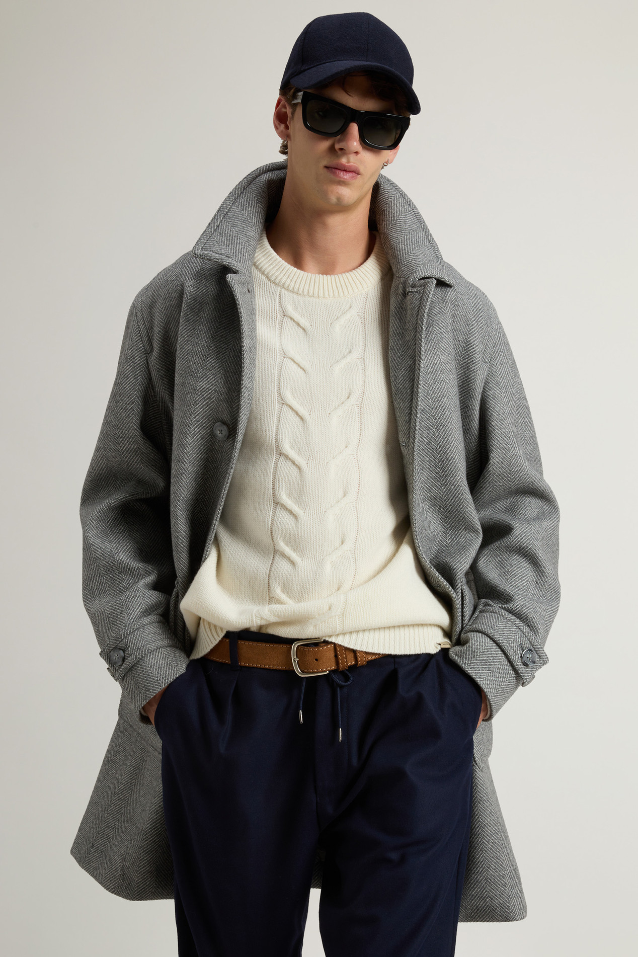 Coat in Pure Italian Wool Crafted Using a Loro Piana Fabric Gray photo 4 | Woolrich