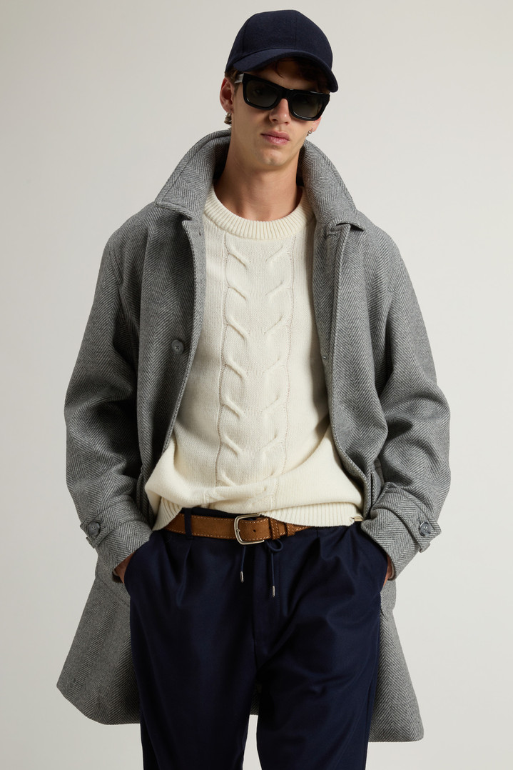 Coat in Pure Italian Wool Crafted Using a Loro Piana Fabric Gray photo 4 | Woolrich