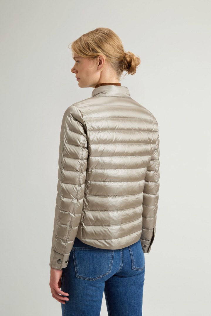Lightweight Down Jacket in Liquid Nylon Beige photo 3 | Woolrich
