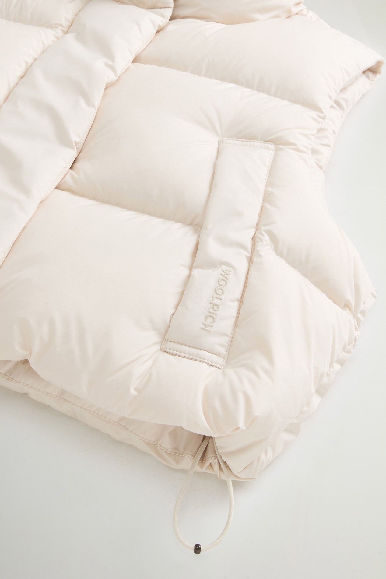 Quilted Vest in Microfiber with Stand-Up Collar White photo 3 | Woolrich