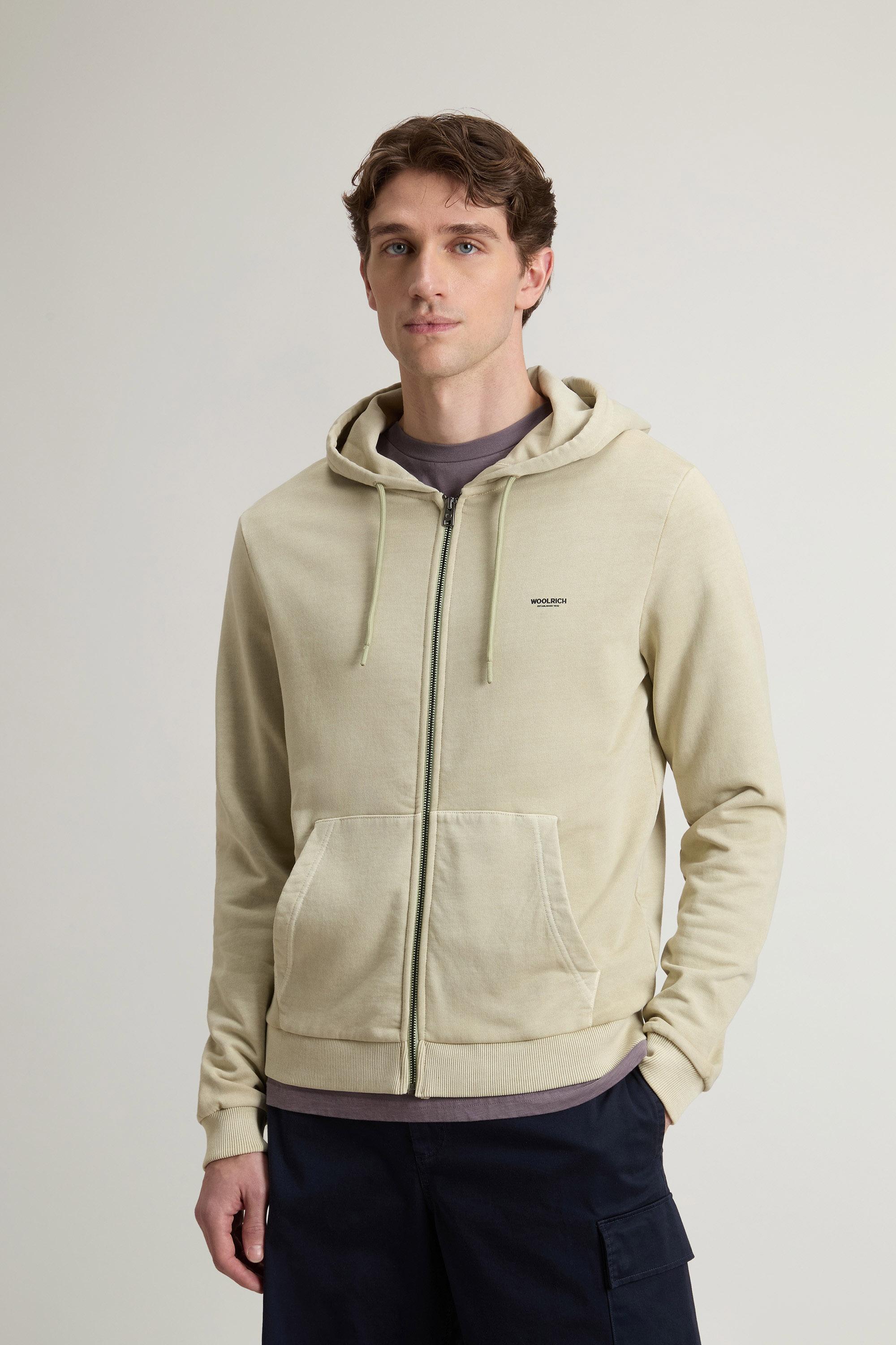 Garment-Dyed Hoodie in Pure Cotton Beige photo 1 | Woolrich