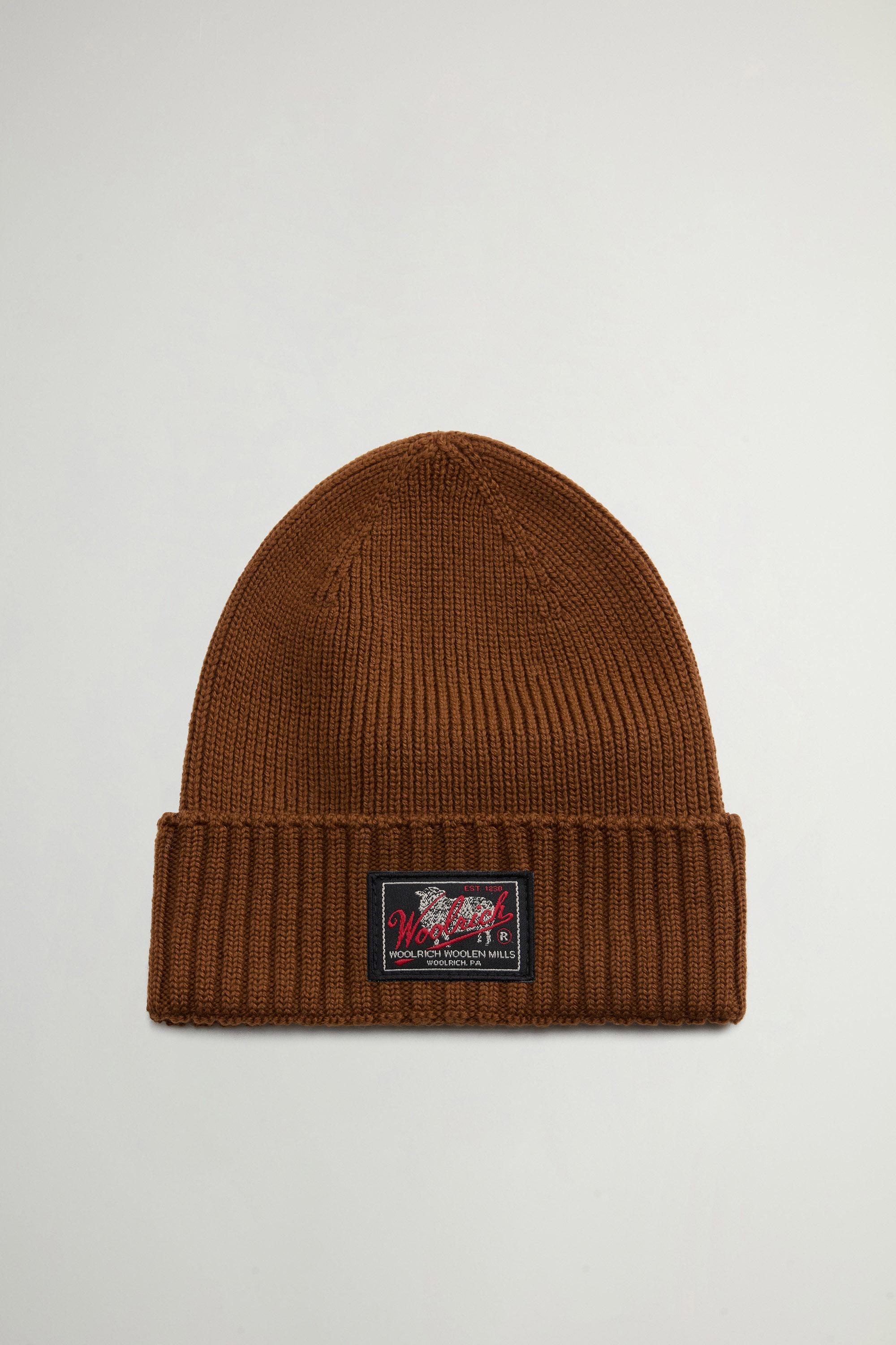 Beanie im Rippstrick aus reiner Merino-Schurwolle Braun photo 1 | Woolrich