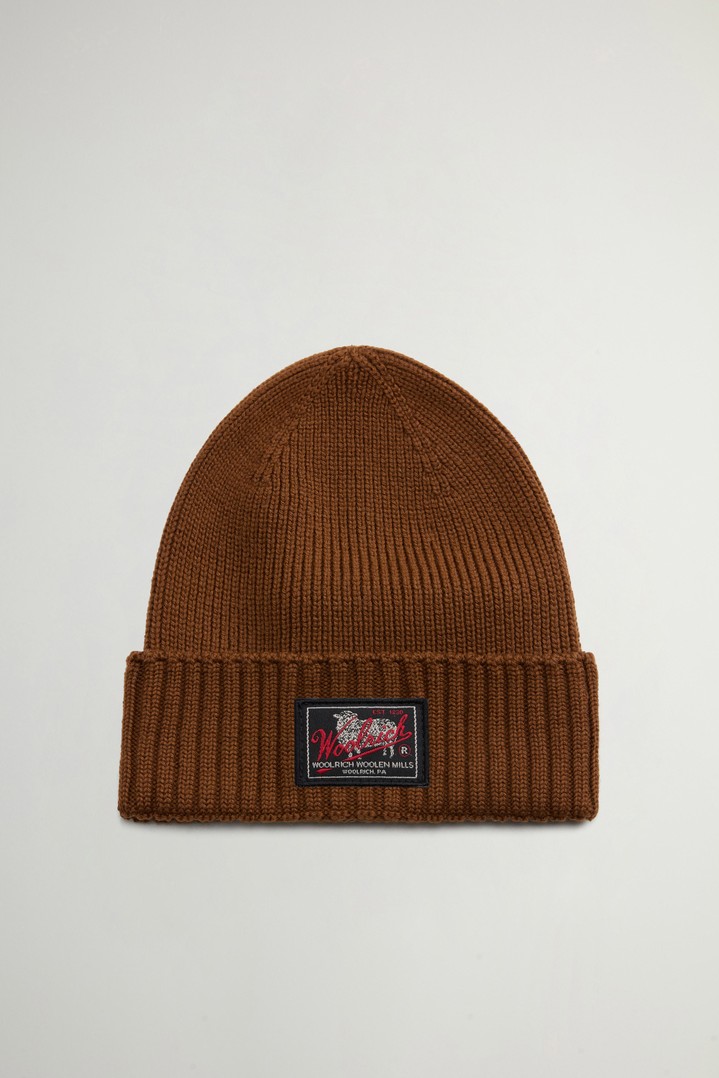 LEGACY PATCH BEANIE Brown photo 2 | Woolrich