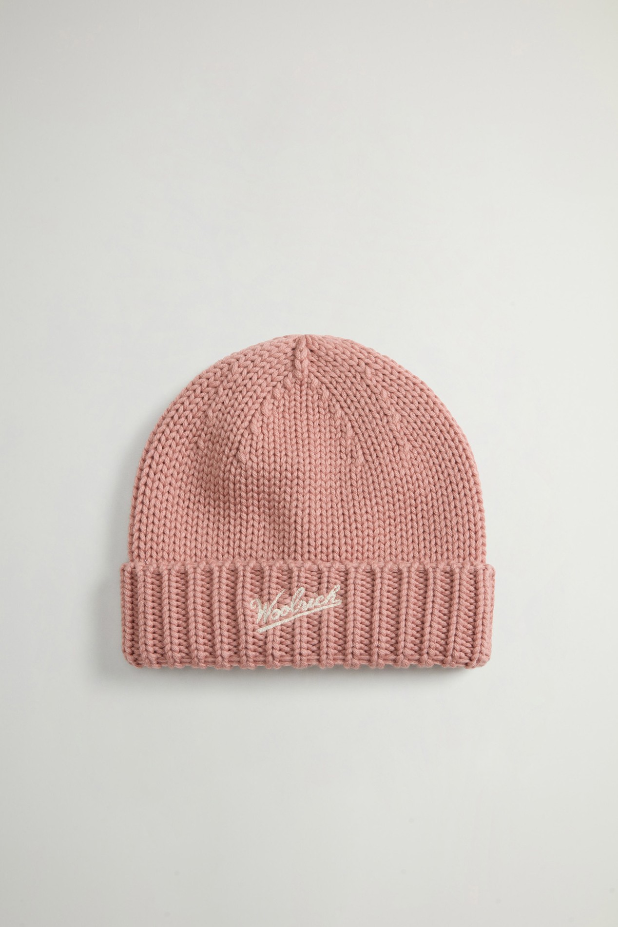 MERINO WOOL LOGO BEANIE Pink photo 1 | Woolrich